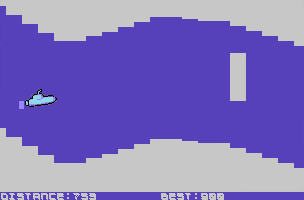 World 1 on the C64: the submarine